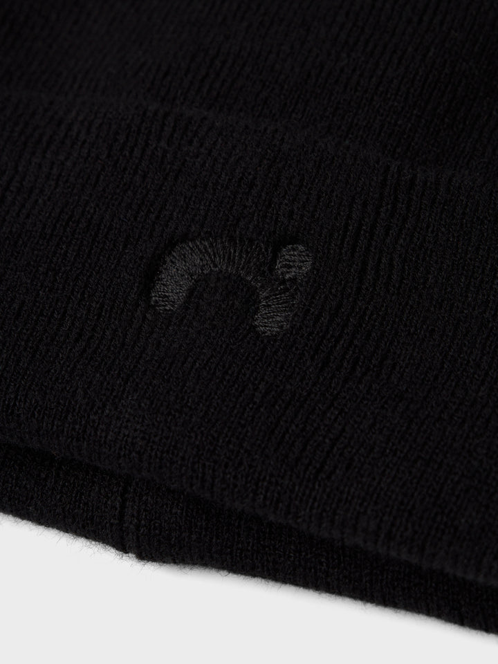 Name It Malik svart stickad mössa för barn kids unisex – 13233469