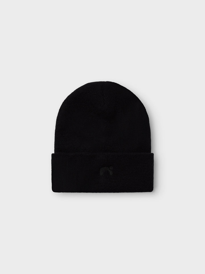 Name It Malik svart stickad mössa för barn kids unisex – 13233469
