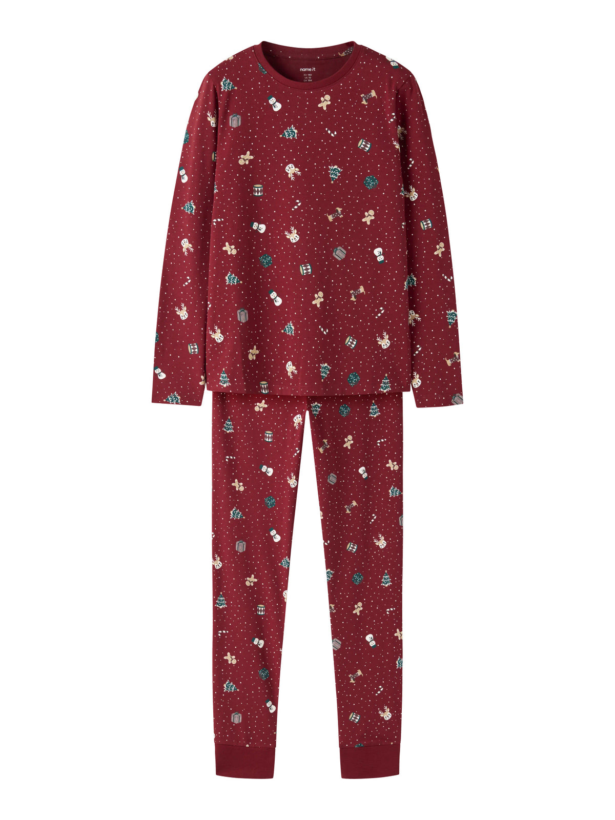 Tvådelad Ismas julpyjamas med matchande tröja och byxor
