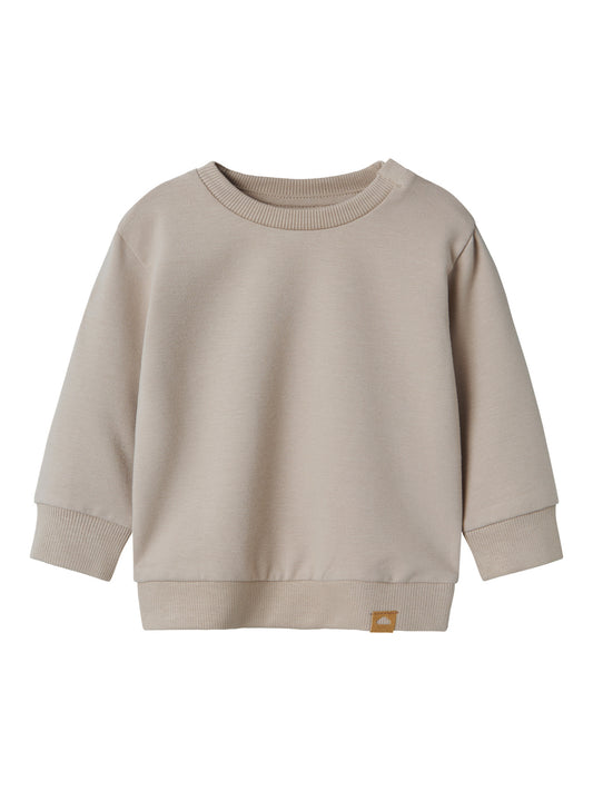 Beige enfärgad långärmad sweat unisex tröja till  baby pojke och bebis flicka. Ekologiska barnkläder från Name it.
NBNTAKKI LS SWEAT NOOS
13239136