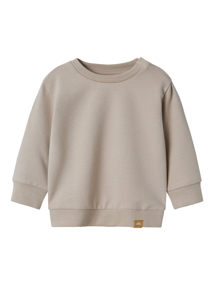 Beige enfärgad långärmad sweat unisex tröja till  baby pojke och bebis flicka. Ekologiska barnkläder från Name it.
NBNTAKKI LS SWEAT NOOS
13239136