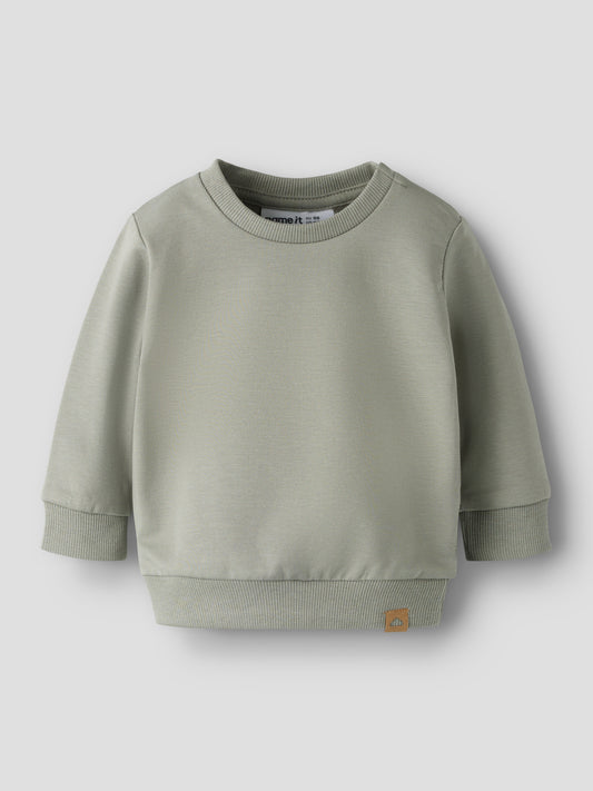 Grön enfärgad långärmad sweat unisex tröja till  baby pojke och bebis flicka. Ekologiska barnkläder från Name it.
NBNTAKKI LS SWEAT NOOS
13239136