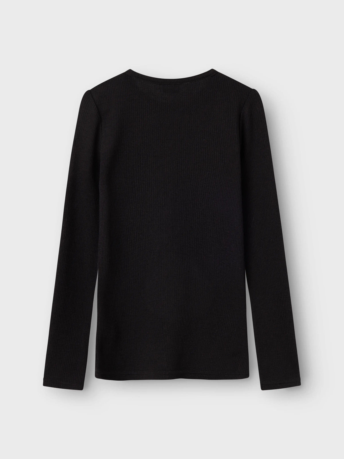 Name It Wax svart långärmad tröja i 100% merinoull för barn unisex – 13242139