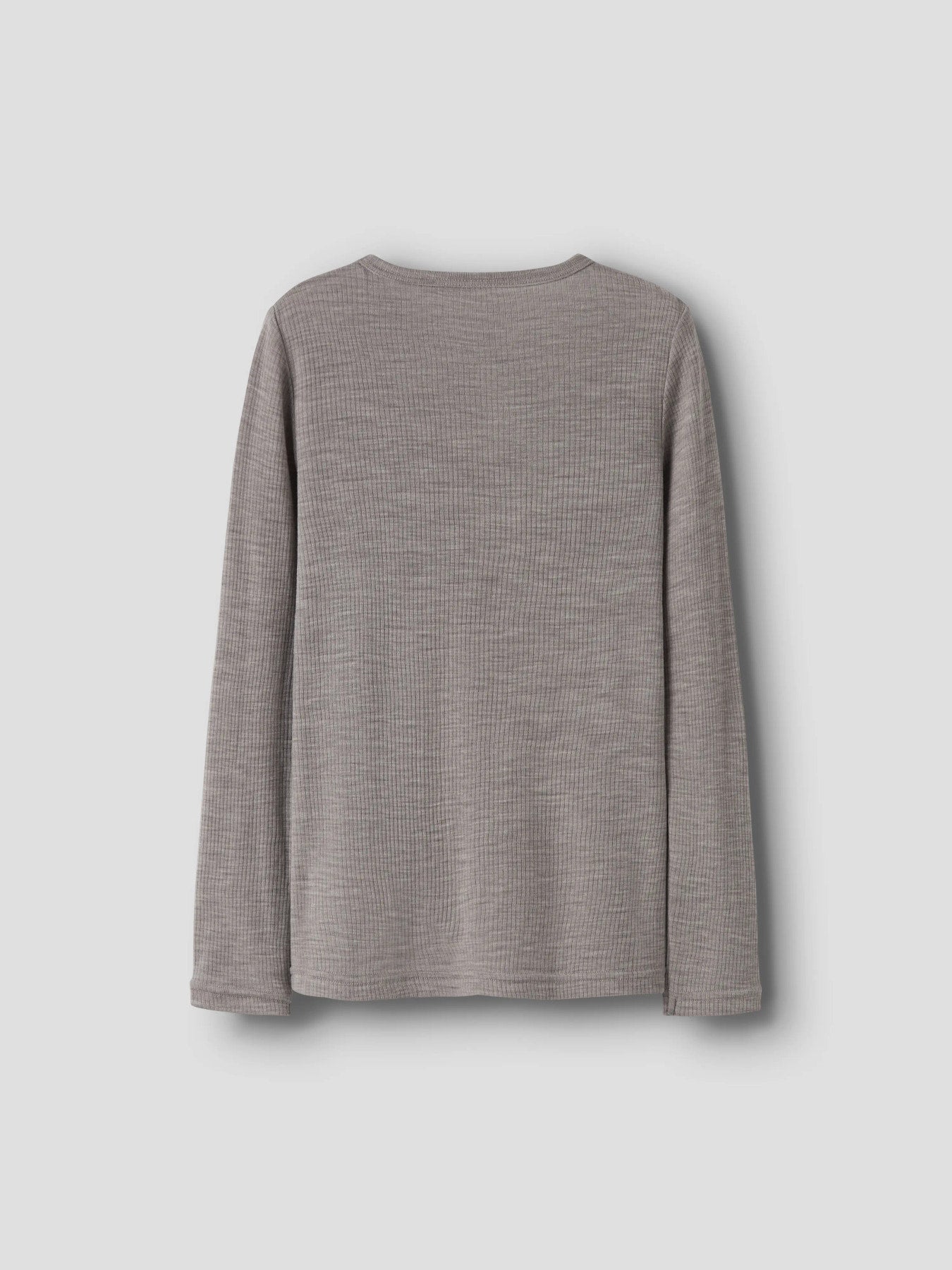 Name It Wax grå långärmad tröja i 100% merinoull för barn unisex – 13242139