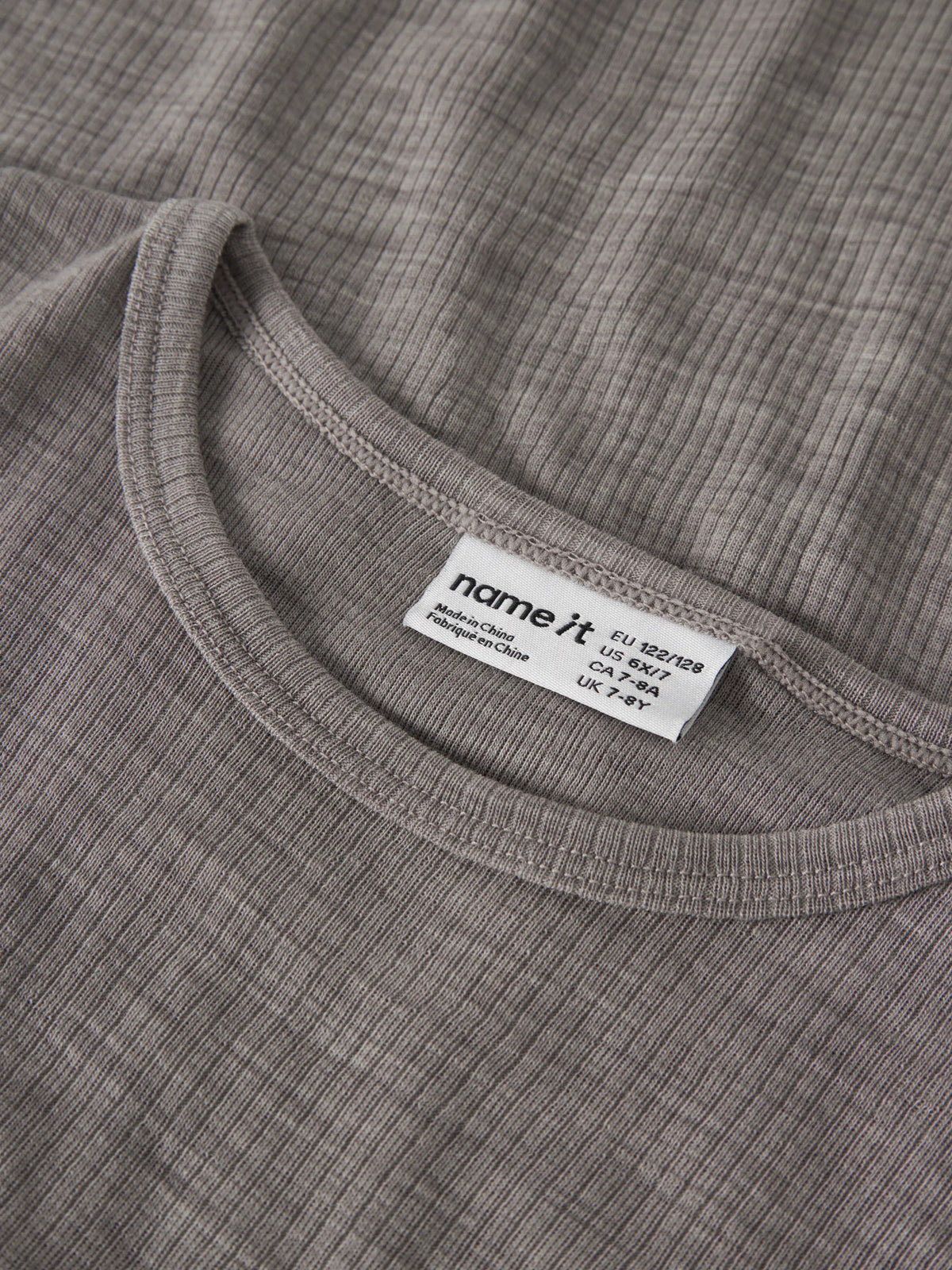 Name It Wax grå långärmad tröja i 100% merinoull för barn unisex – 13242139