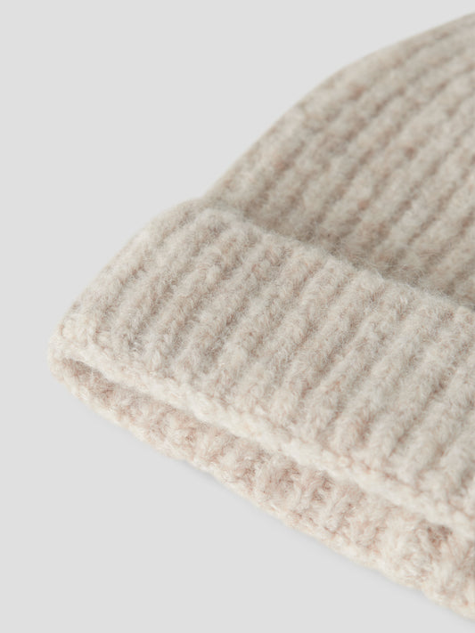 Name It Baby Maj ljusbeige stickad babymössa unisex flicka och pojke – Rainy Day – 13245301