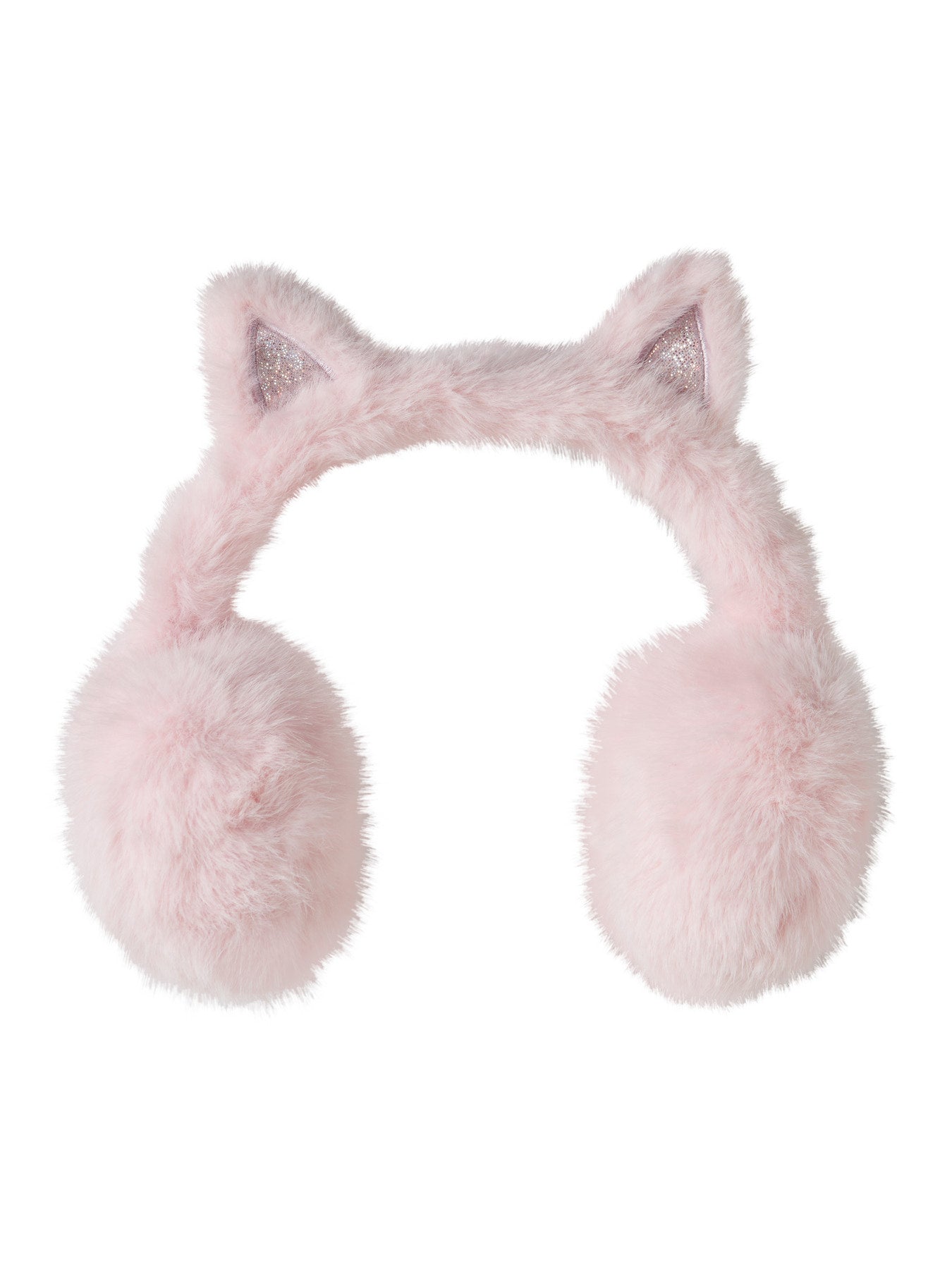 Name It Mini Mellow rosa fluffiga öronvärmare med kattöron och glitter för flicka – Lilac Snow – 13245320