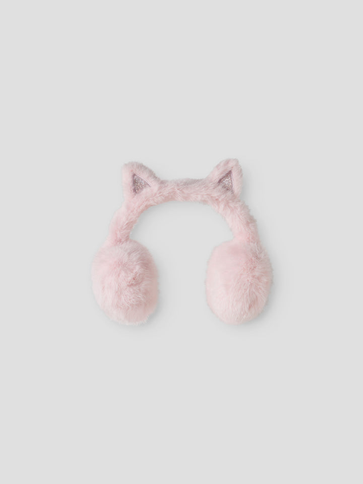 Name It Mini Mellow rosa fluffiga öronvärmare med kattöron och glitter för flicka – Lilac Snow – 13245320
