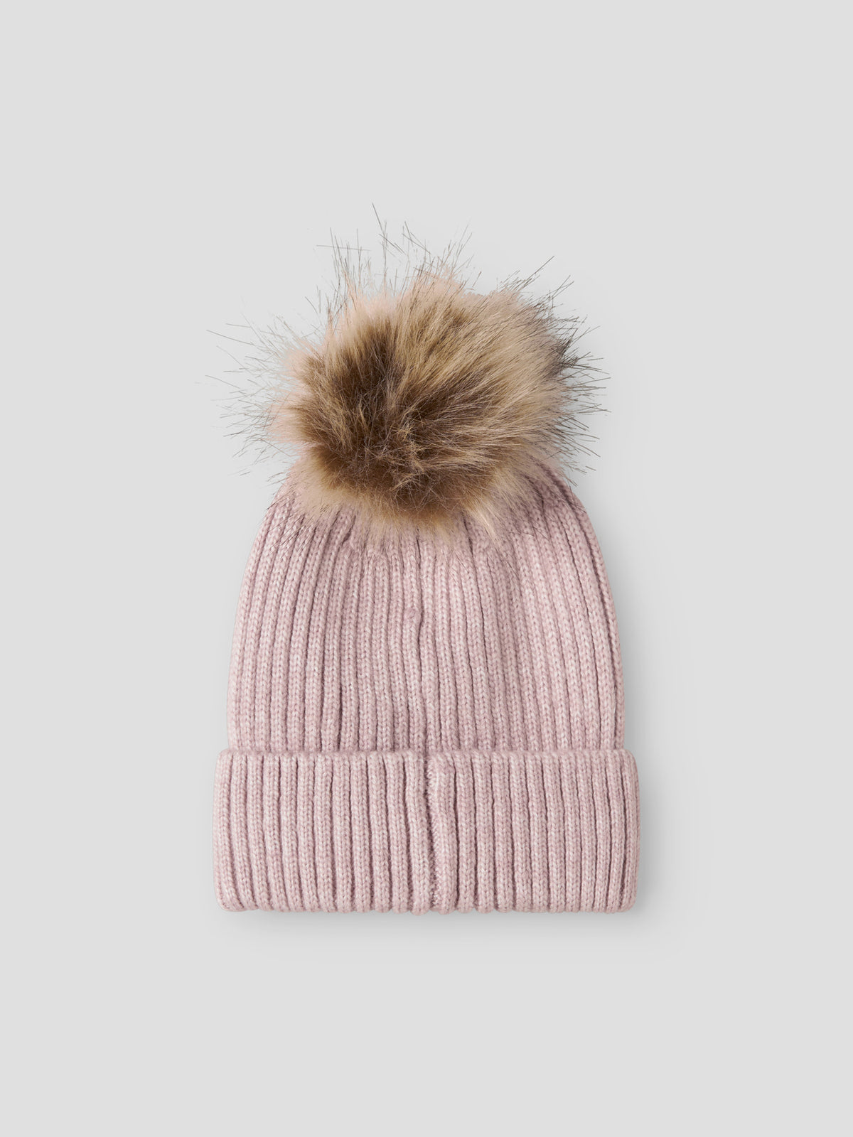 Name It Mini Mora stickad mössa med tofs ljusrosa för barn unisex – 13246906