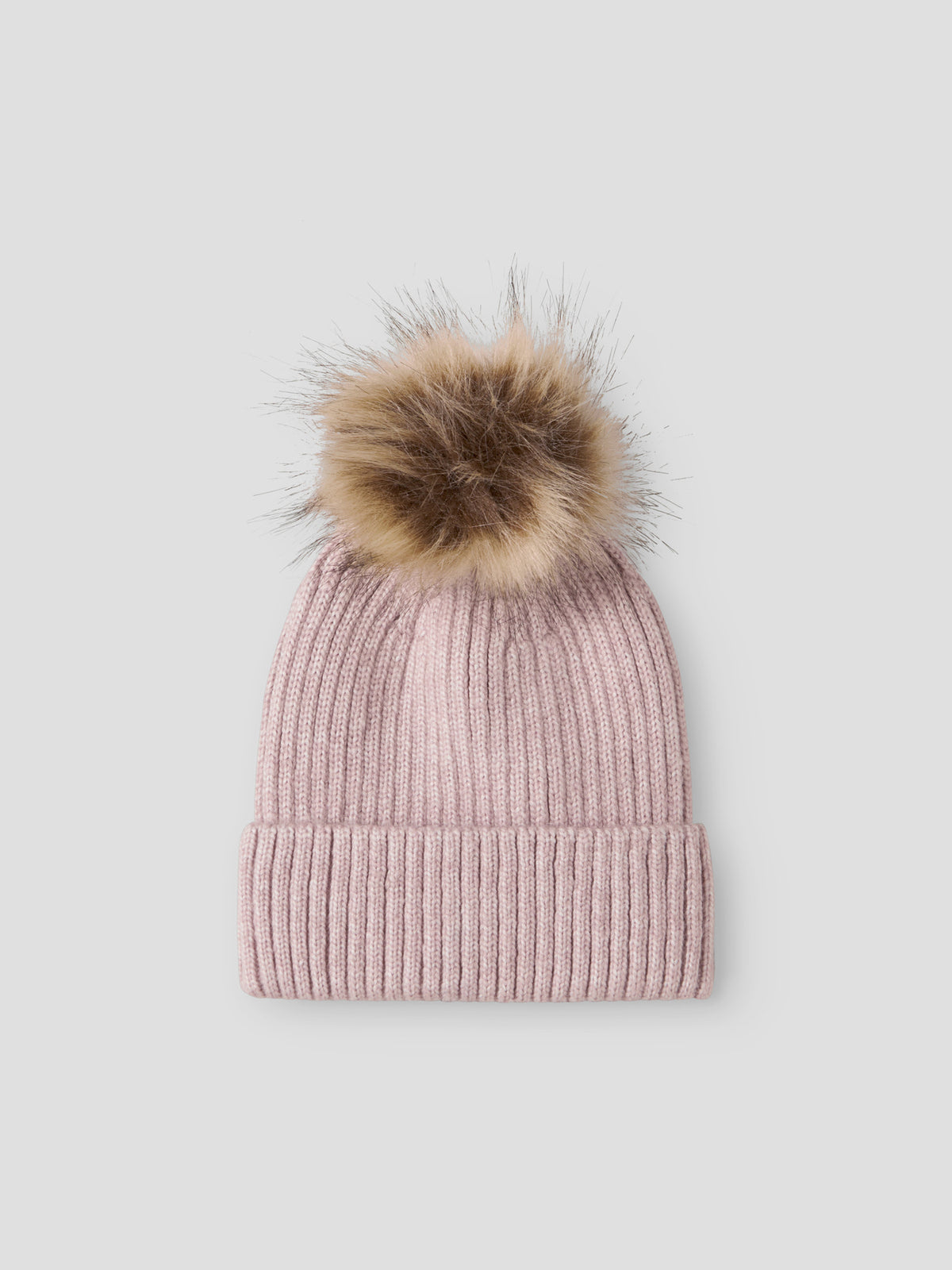 Name It Mini Mora stickad mössa med tofs ljusrosa för barn unisex – 13246906