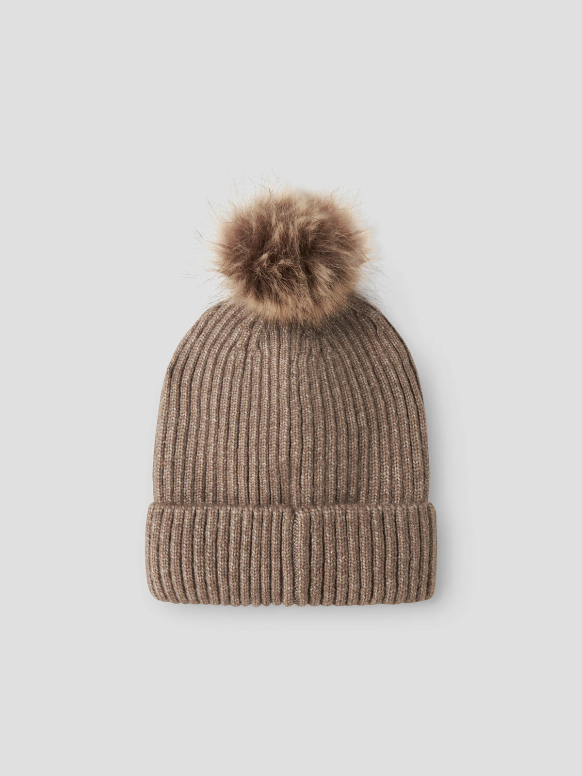 Name It Mini Mora stickad mössa med tofs brun beige för barn unisex – 13246906