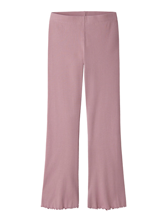 Name It Vemia ribbad utsvängd byxa för flicka kids i Lilas  – 13248314
