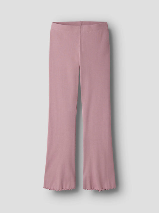 Name It Vemia ribbad utsvängd byxa för flicka kids i Lilas  – 13248314
