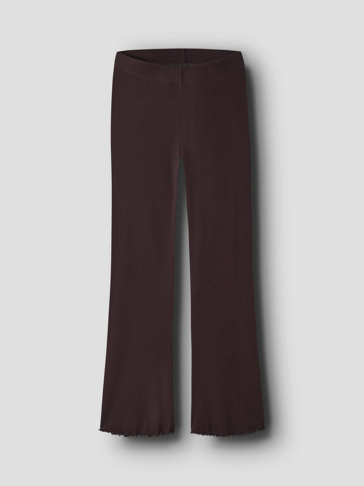 Name It Vemia ribbad utsvängd byxa för flicka kids i Chocolate Plum  – 13248314
