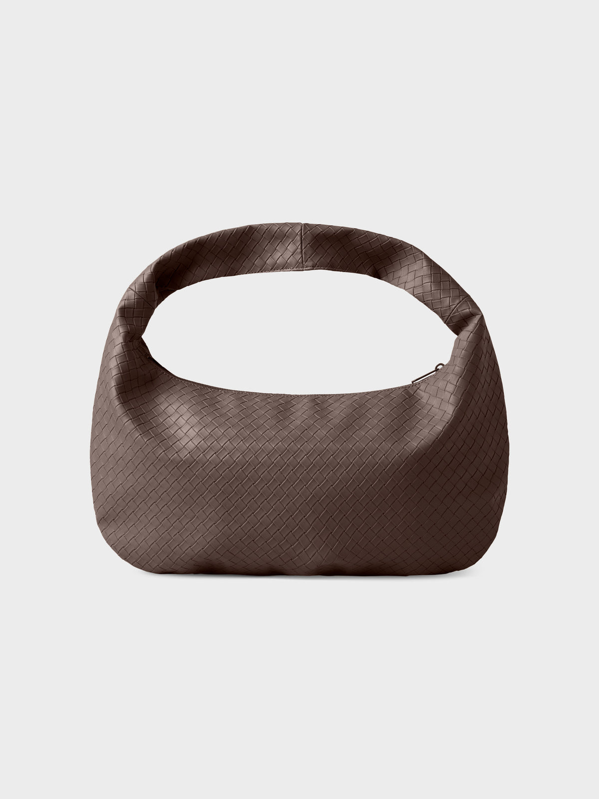 LMTD Kalea stor flätad shopper för ungdom i Chocolate Brown med dragkedja och bred axelrem