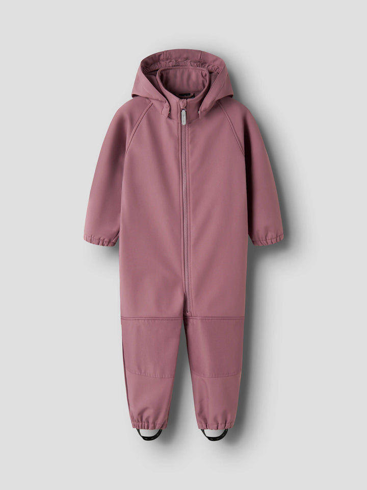 Name It Alfa rosa softshelloverall Magic som får mönster av rosetter när det regnar Wistful Mauve för flicka