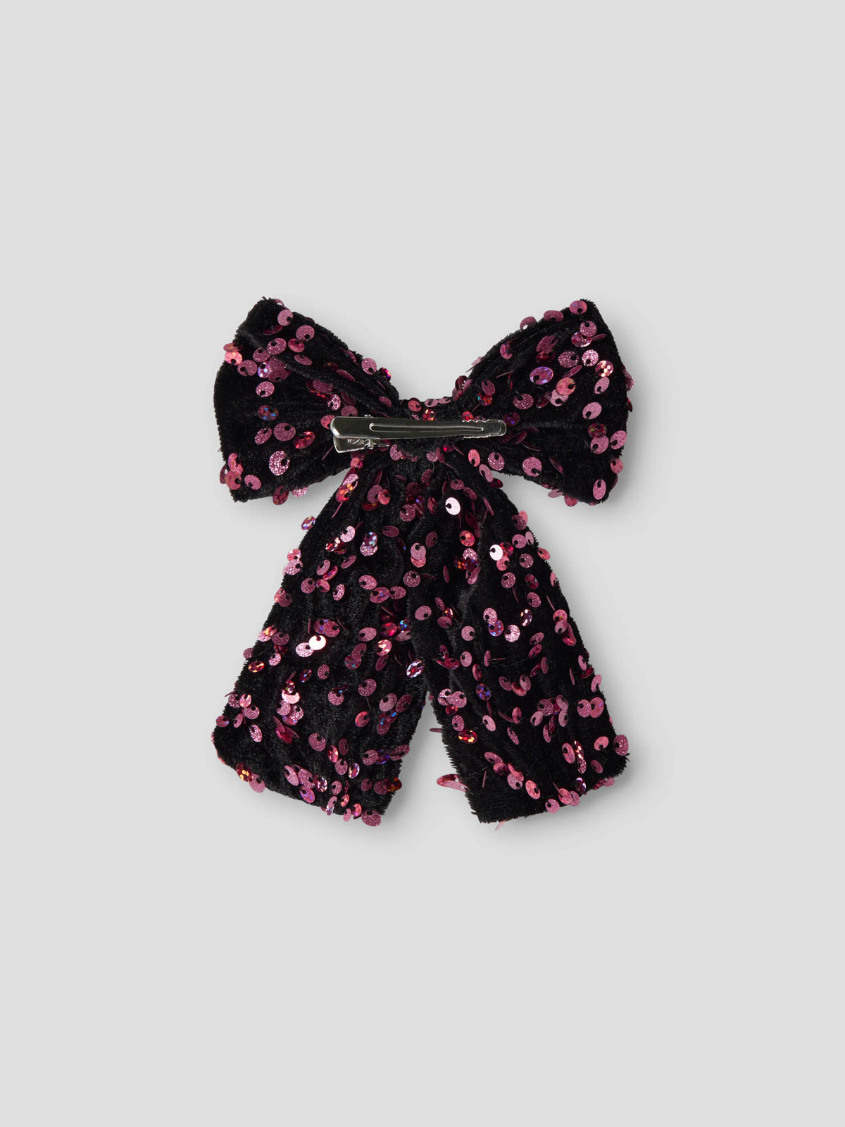 Runica hårrosett i velour med rosa och vinröda paljetter