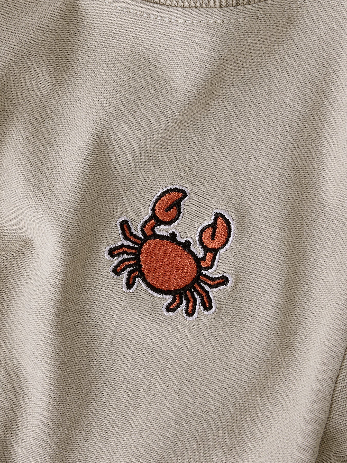 Enfärgad beige kortärmad t-shirt till pojke. Ekologiska barnkläder till pojke, t-shirt med krabba från Name it.
NMMFRANK SS NREG TOP BOX PB
13251009