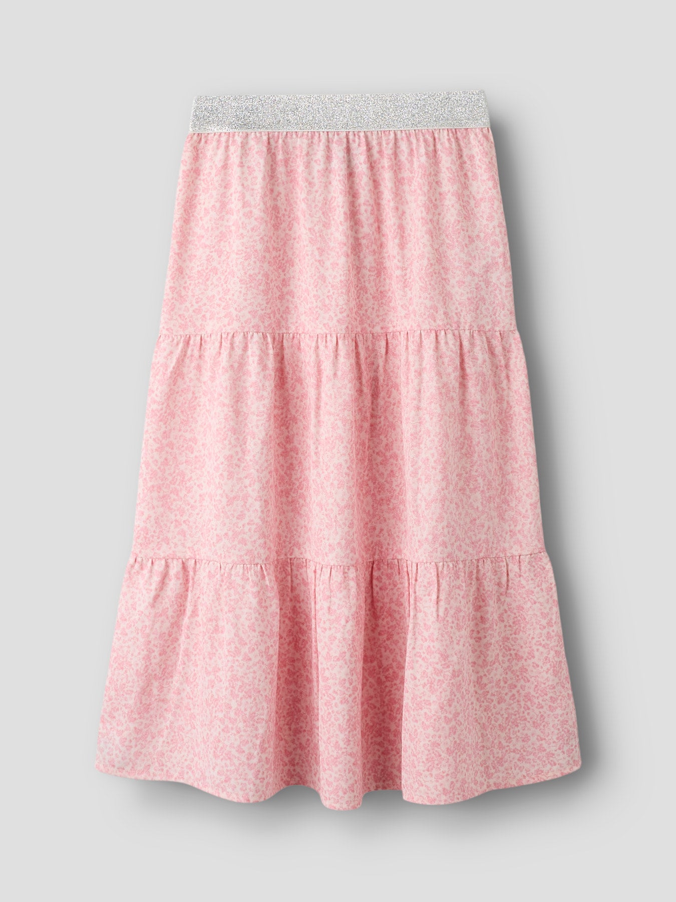 Rosa blommig maxi kjol till flicka. Lång kjol med glitter midja till tjej från Name it.
NKFFANY MAXI SKIRT PB
13251252
