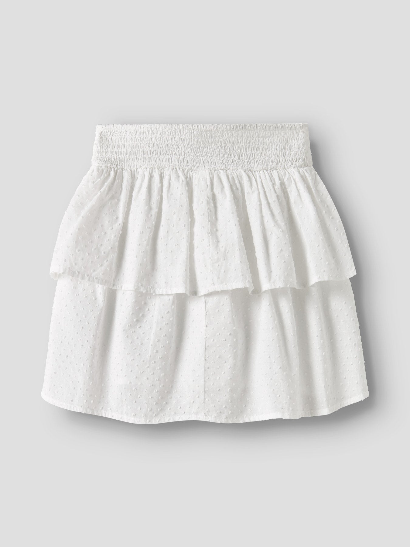 Kort vit volang kjol till flicka. Barn och ungdoms kjol, vit med struktur och volanger. Skolavslutnings kjol till tjej från Name it.
NKFJUSA SKIRT PB
13251456