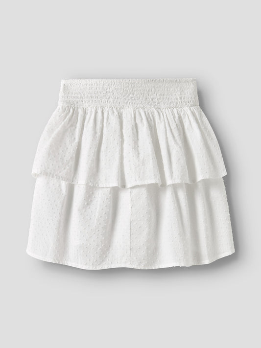 Kort vit volang kjol till flicka. Barn och ungdoms kjol, vit med struktur och volanger. Skolavslutnings kjol till tjej från Name it.
NKFJUSA SKIRT PB
13251456