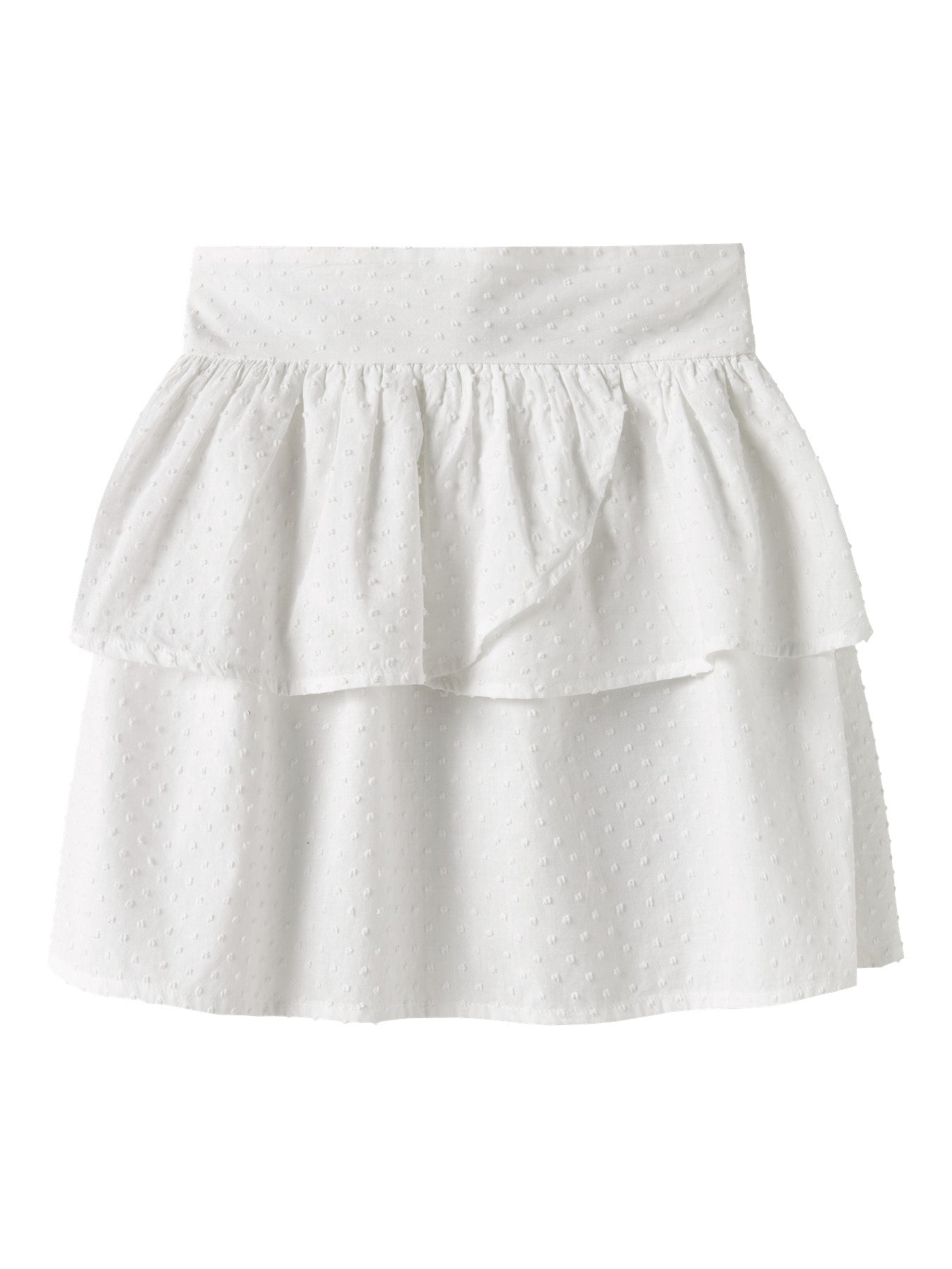 Kort vit volang kjol till flicka. Barn och ungdoms kjol, vit med struktur och volanger. Skolavslutnings kjol till tjej från Name it.
NKFJUSA SKIRT PB
13251456