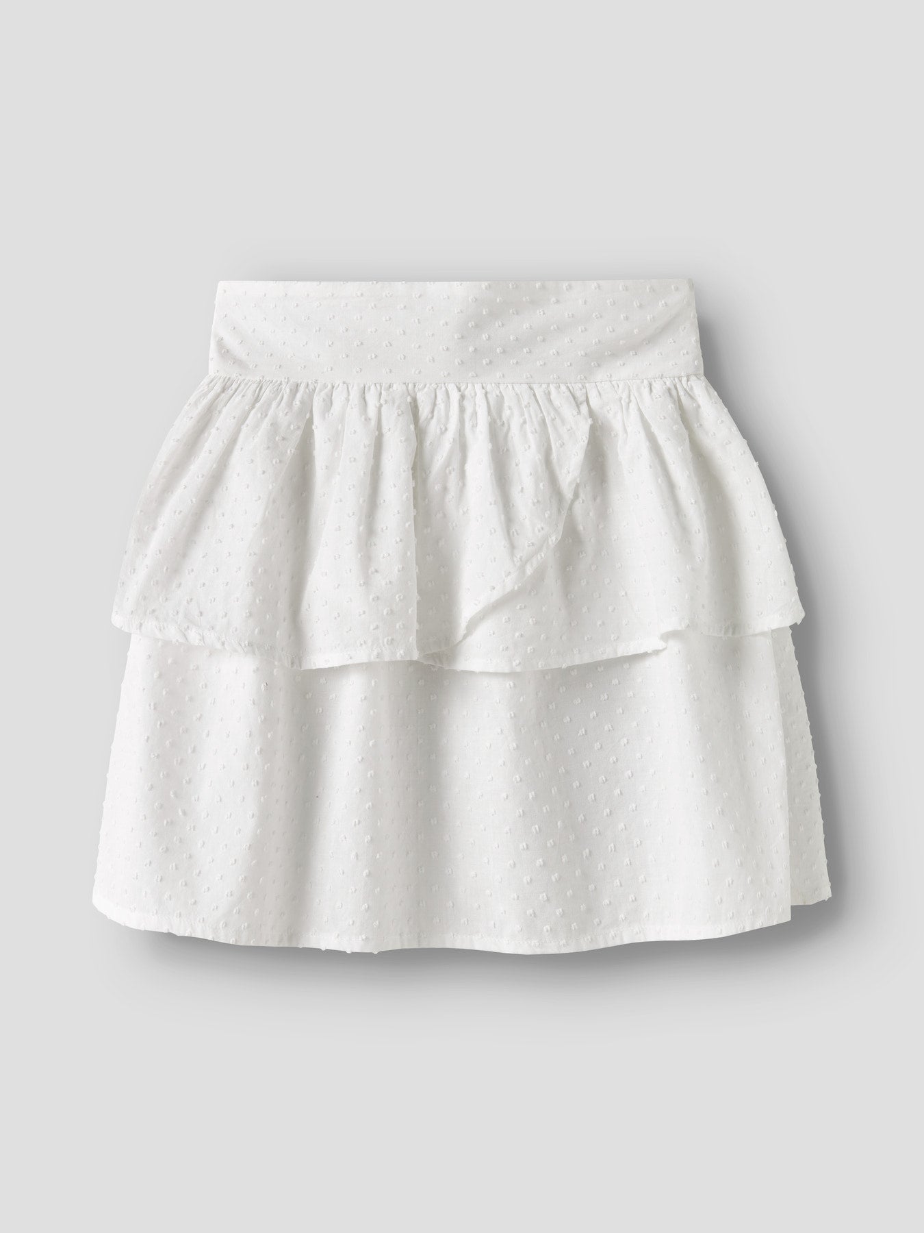 Kort vit volang kjol till flicka. Barn och ungdoms kjol, vit med struktur och volanger. Skolavslutnings kjol till tjej från Name it.
NKFJUSA SKIRT PB
13251456