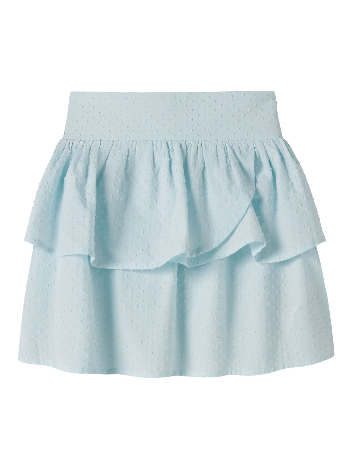Kort ljus blå volang kjol till flicka. Barn och ungdoms kjol, blå med struktur och volanger. Skolavslutnings kjol till tjej från Name it.
NKFJUSA SKIRT PB
13251456