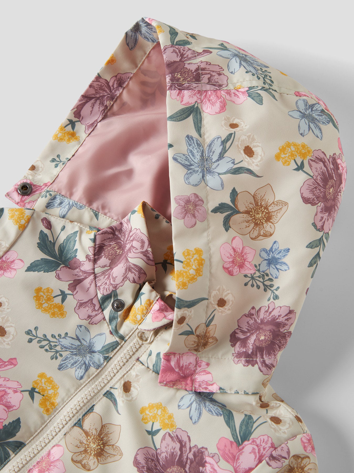 Blommig vår jacka till flicka. Färgglad vind jacka med blommor i rosa och blått till flicka.
NMFMAXI JACKET LI AOP NOOS
13251602 