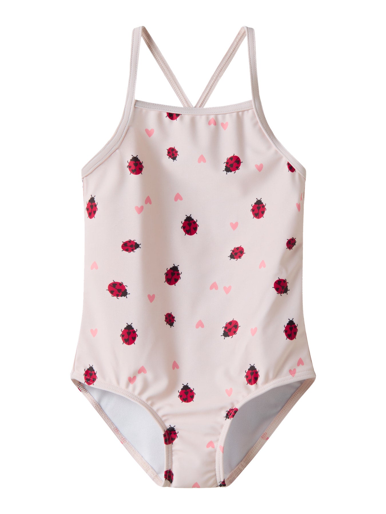 Ljus rosa baddräkt med nyckelpigor  med korsade axelband till flicka. Badkläder från Name it, baddräkt mönstrad färgglad till flicka.
NMFZIZLA SWIMSUIT BOX TB
13251615