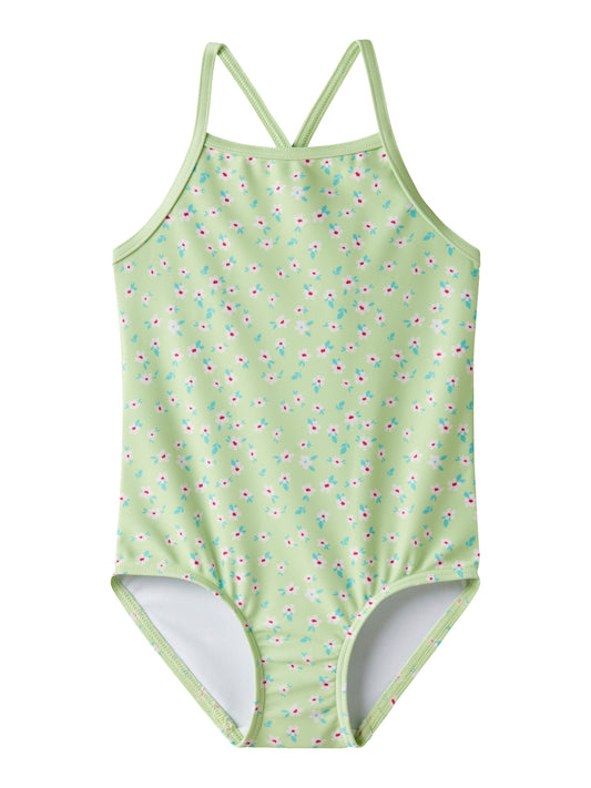 Små blommig söt grön baddräkt med korsade axelband till flicka. Badkläder från Name it, baddräkt mönstrad färgglad till flicka.
NMFZIZLA SWIMSUIT BOX TB
13251615