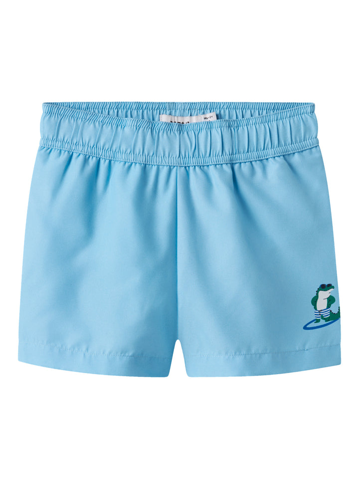 Blå bad shorts till pojke från Name it. Ljusblå badshorts, badbyxor med krokodil, enfärgade ljusblå bad shorts.
NMMZAKA SWIM SHORTS TB
13251966