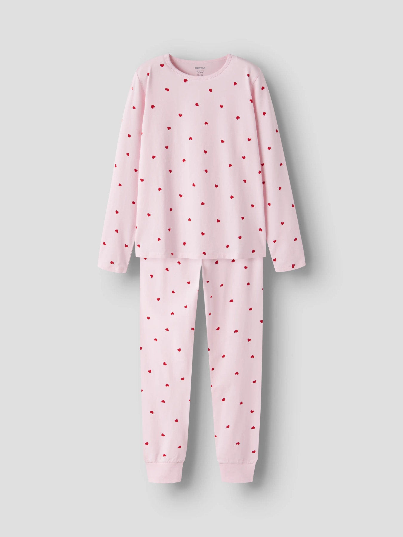 Name It ljusrosa tvådelad pyjamas för flicka med hjärtmönster, långärmad tröja och matchande byxor
NKFNIGHTSET PEYOTE HEARTS NOOS
13252388