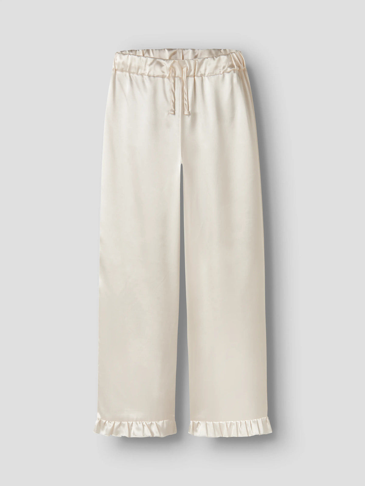 LMTD Nightys satinpyjamas för tjej med skjorta och långbyxor framifrån