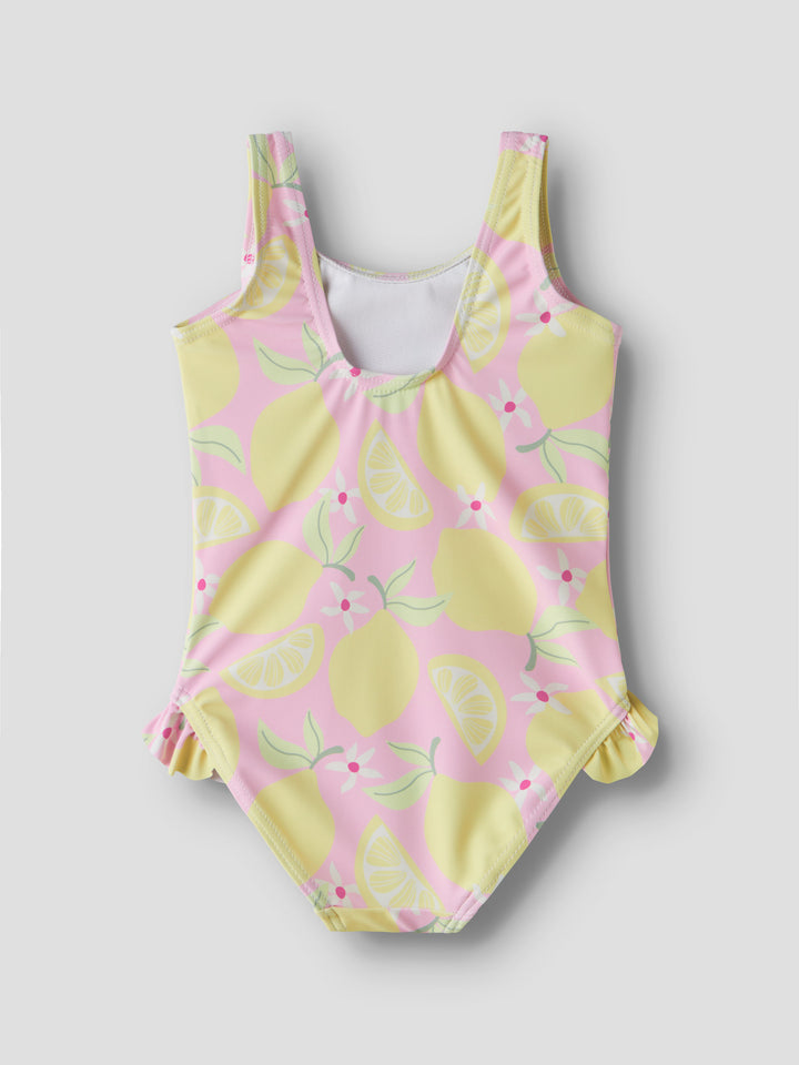 Söt rosa baddräkt med gula citroner till flicka. Baddräkt med volanger och sött mönster till flicka från Name it.
NMFZILUA SWIMSUIT
13253295