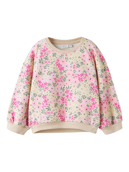 Gul beige rosa blommig sweatshirt tröja till flicka. Färgglad långärmad sweat lite tjockare tröja i härliga vår färger, ekologiska barnkläder från Name it.
NMFDARTIA LS NREG SWEAT UNB
13253627