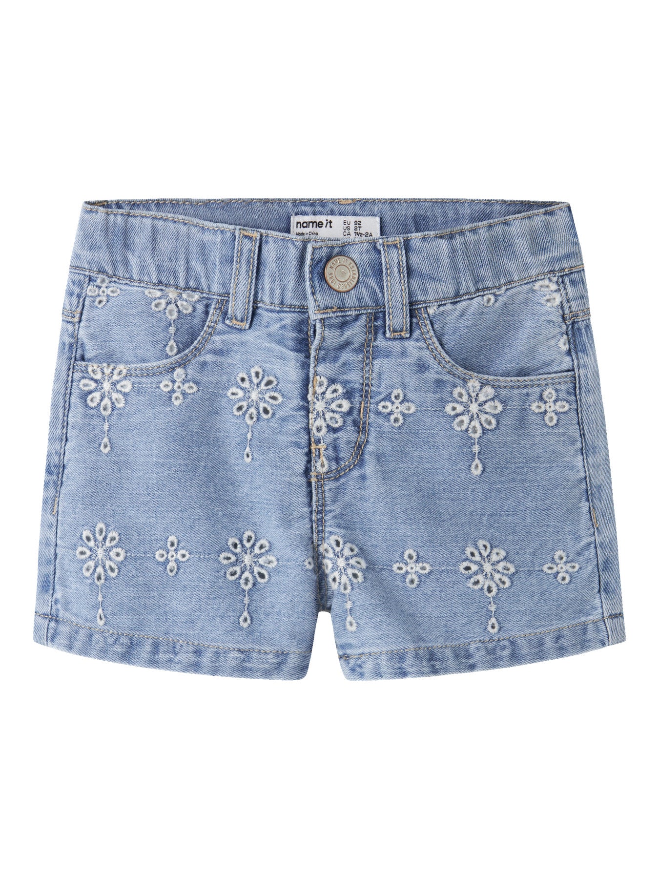 Ljus blå broderade jeansshorts till flicka. Shorts i denim med broderade vita blommor till flicka från Name it.
NMFROSE MOM DNM ANGLAI SHORTS 1026-OV H
13254112