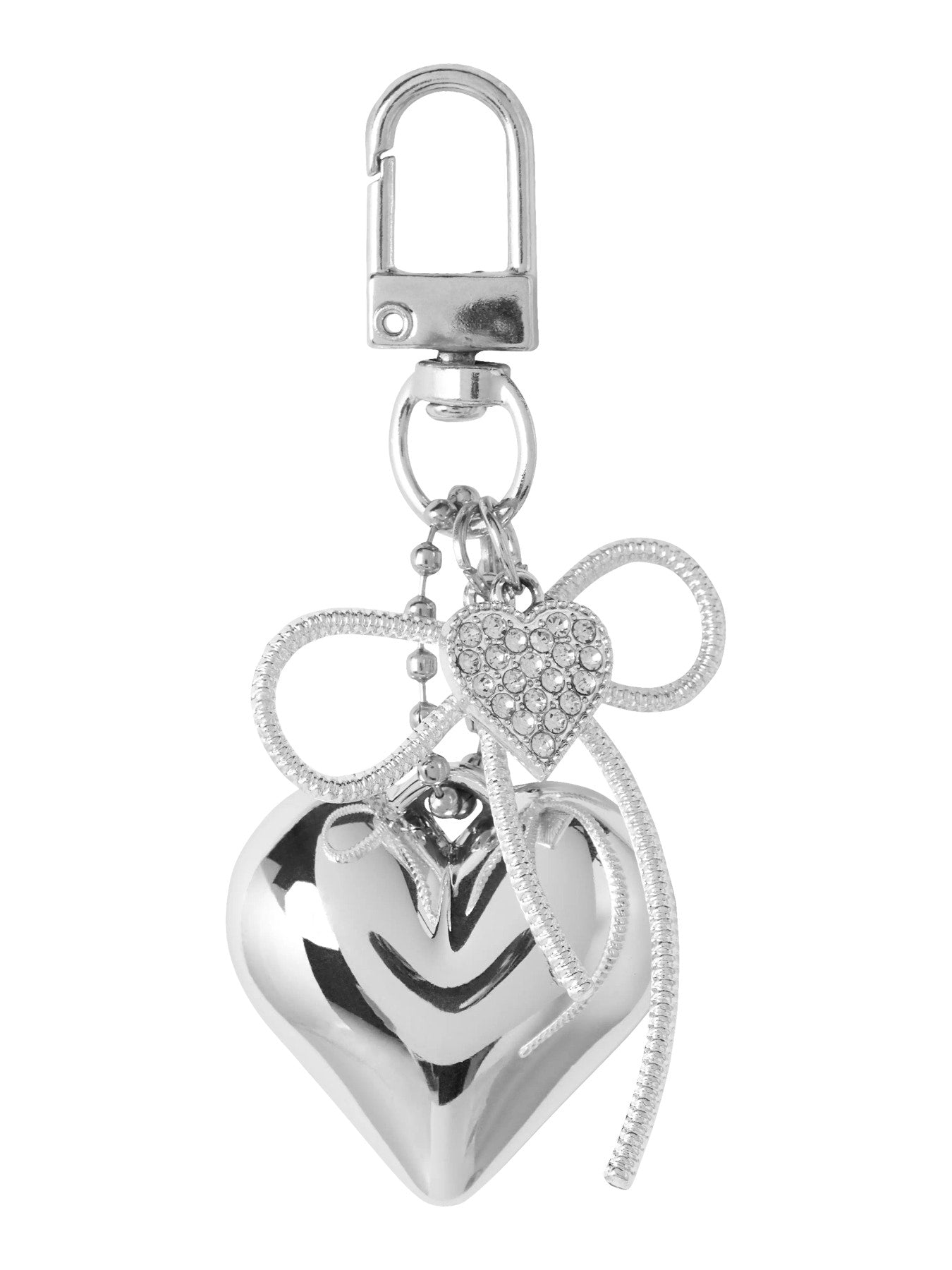 Silver färgad nyckelring med hjärta och rosett, charms till väska  eller till nycklar.
NKFFAMINA KEYHANGER
13254499