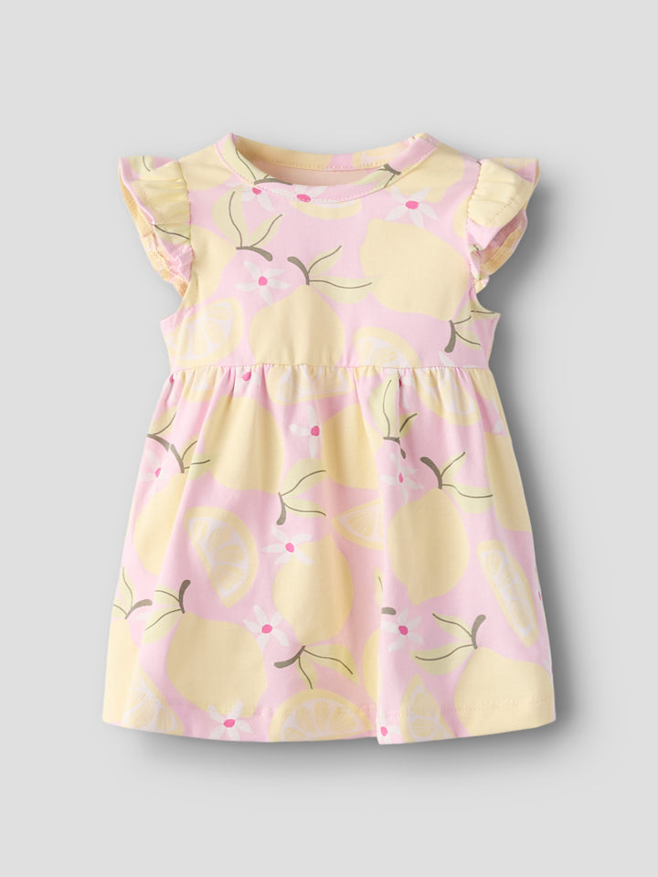 Rosa baby klänning till flicka. Söt kortärmad bebis klänning med gula citroner från Name it. Ekologiska baby kläder till flicka.
NBFFILUAZ DRESS BOX
13254735