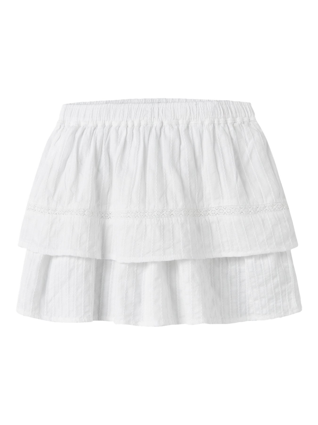 Vit kjol med spets och volanger till flicka. Söt sommar kjol i vitt perfekt till skolavslutning och midsommar för ungdom tjej.
NKFFATIDIASING SKIRT
13254751