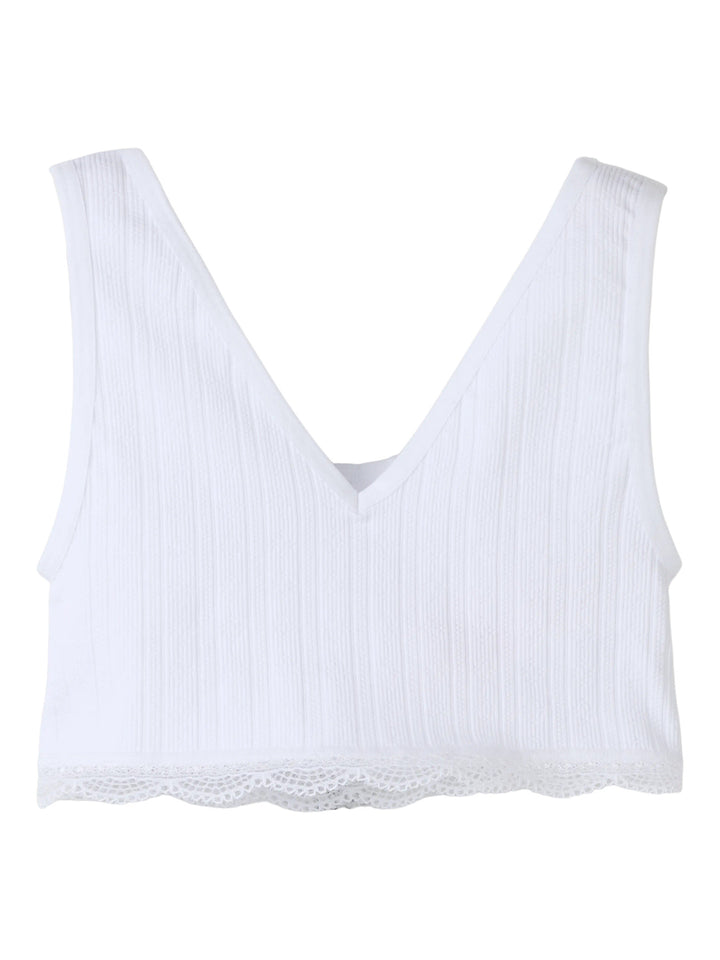 Vit bh topp, kort linne som en bralette till flicka. Tjej topp till ungdom från LMT.
NLFHANNI BRALETTE
13254792