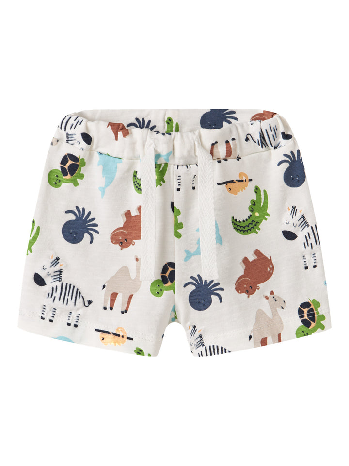 Kul färgglad baby shorts till bebis pojke. Ekologiska baby kläder från Name it, djur mönstrade bebis shorts till pojke med krokodil, zebra mfl.
NBMFARI SHORTS
13254832