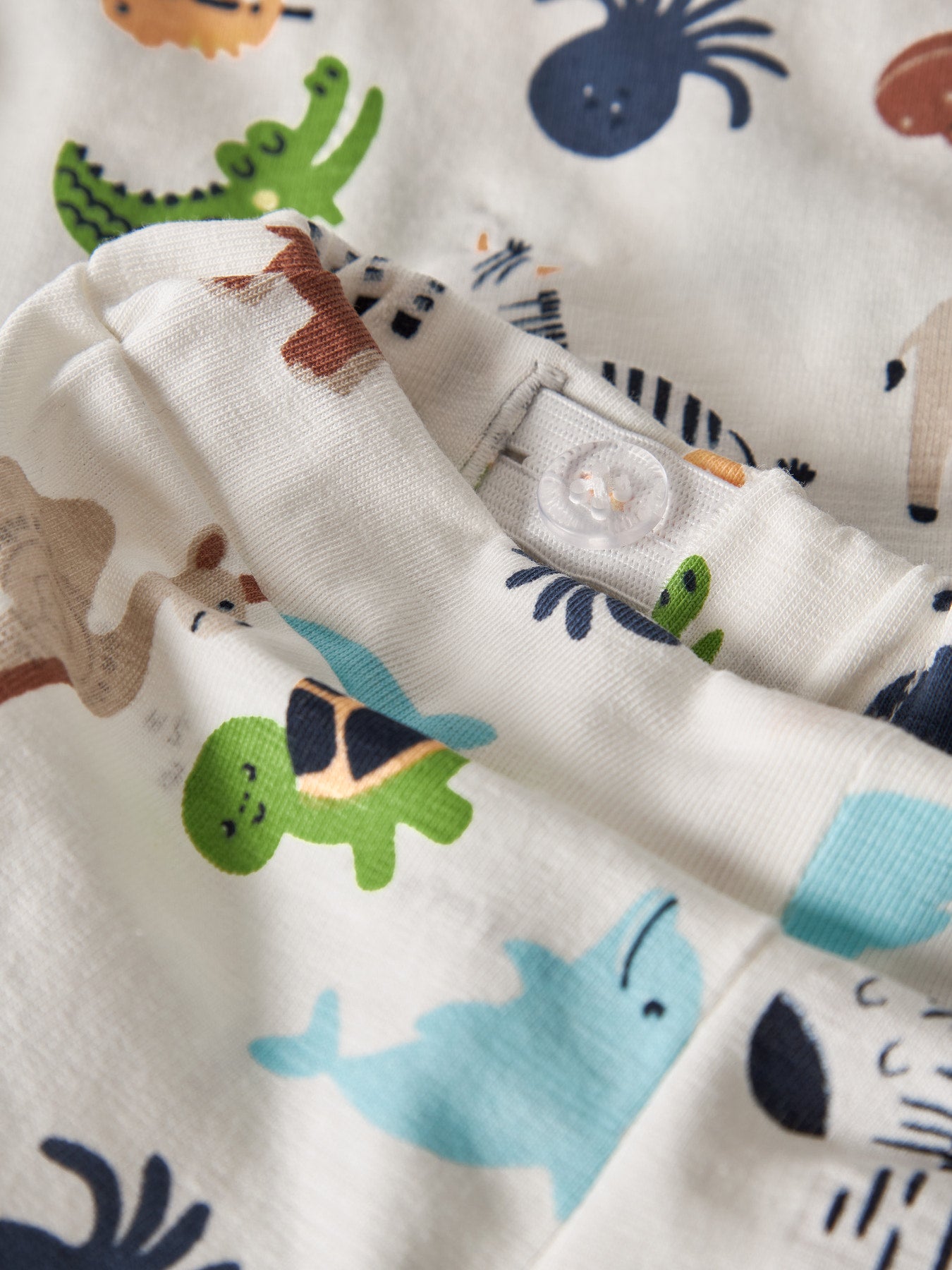 Kul färgglad baby shorts till bebis pojke. Ekologiska baby kläder från Name it, djur mönstrade bebis shorts till pojke med krokodil, zebra mfl.
NBMFARI SHORTS
13254832