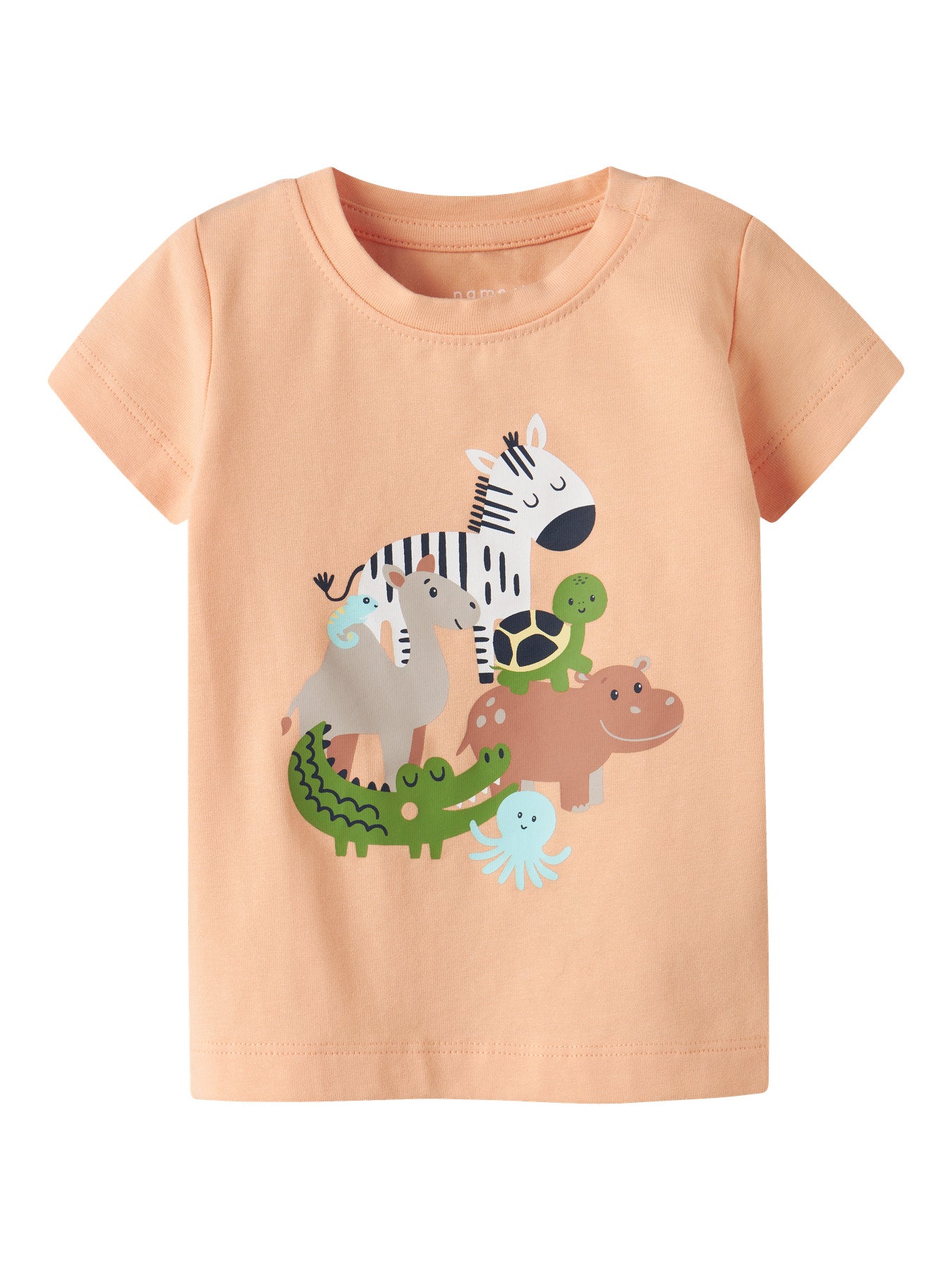 Kul orange baby t-shirt till pojke med krokodil och zebra. Bebis kläder i ekologisk bomull till pojke.
NBMFARTIL SS TOP BOX
13254833