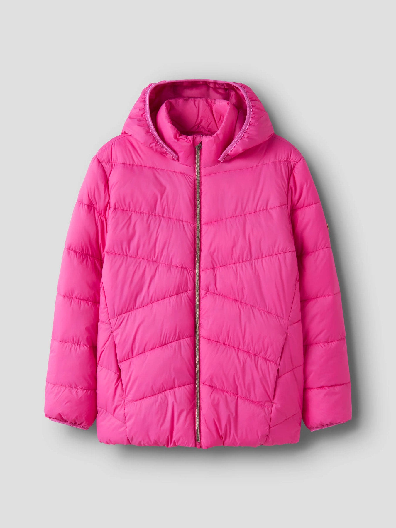 Name It Marble rosa vadderad jacka med avtagbar huva för flicka kids