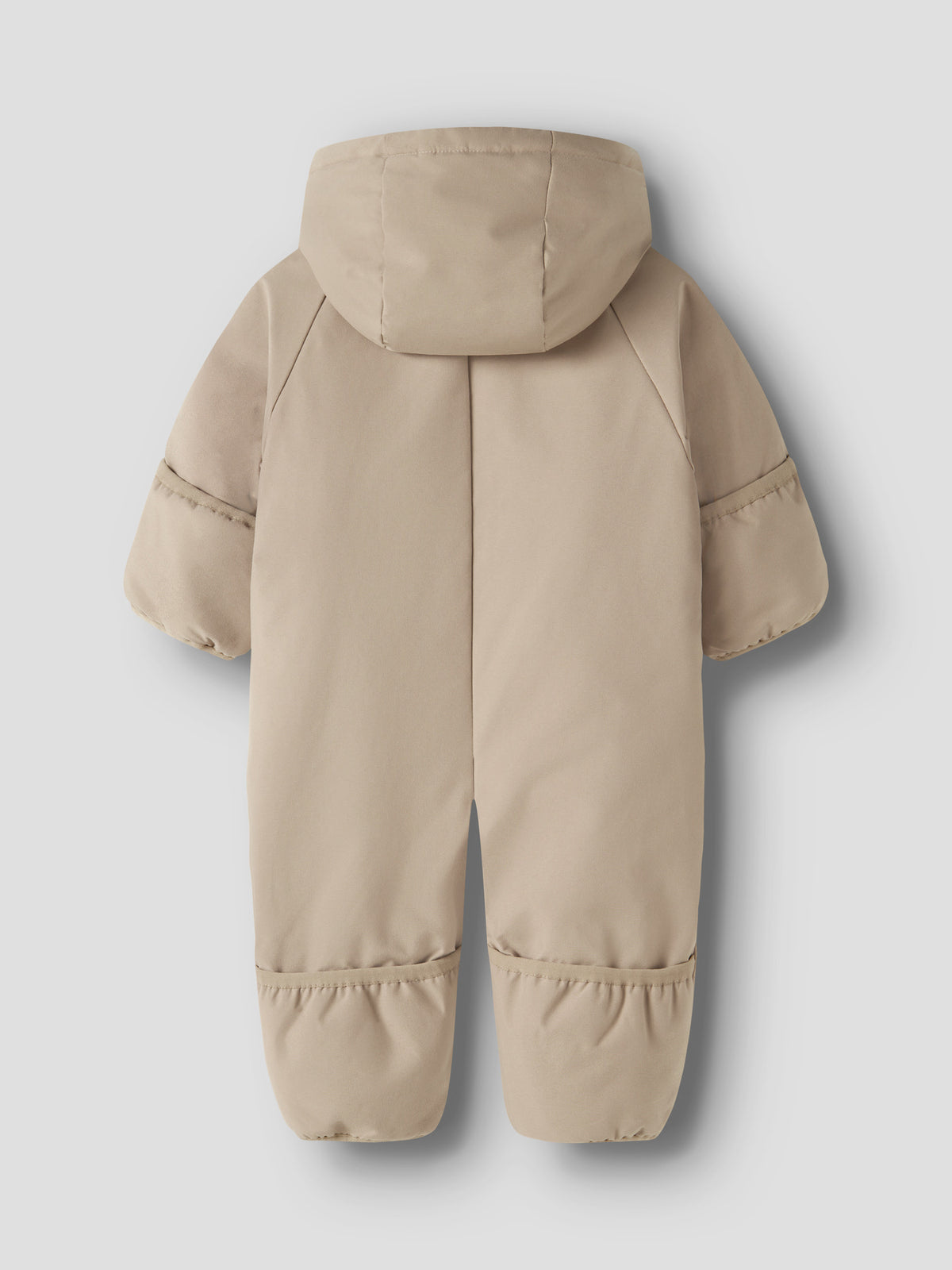 Name It Snow05 vinteroverall baby unisex beige Silver Mink med vikbara händer och fötter