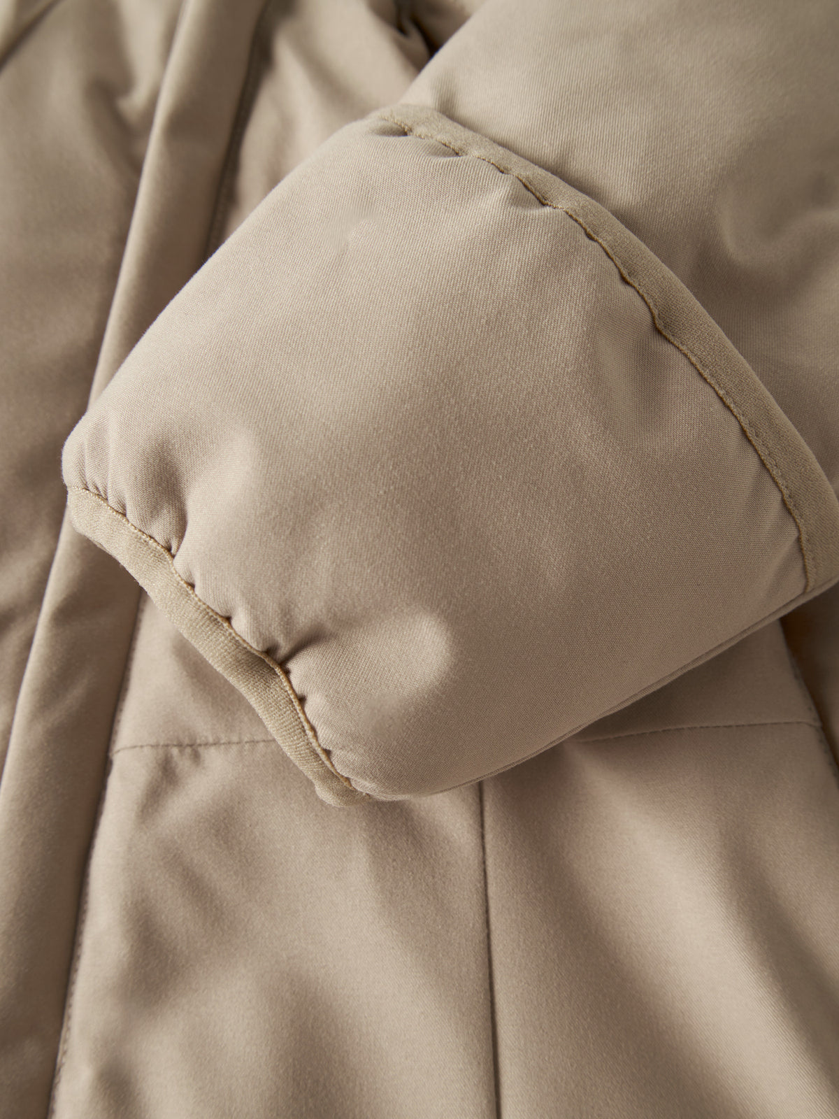 Name It Snow05 vinteroverall baby unisex beige Silver Mink med vikbara händer och fötter