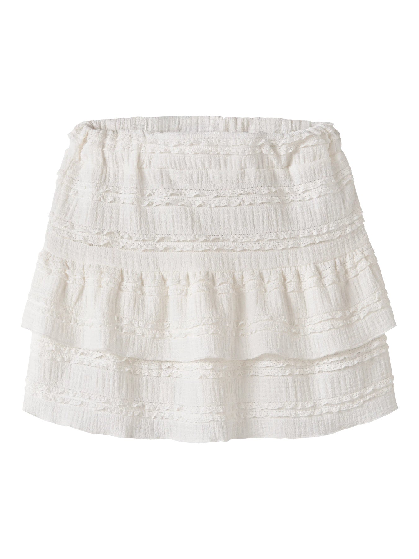 Vit volang kjol till flicka. Fin sommar kjol i kort modell med volanger till flicka, tjej barn och ungdom.
NKFHALDORA SKIRT
13255466