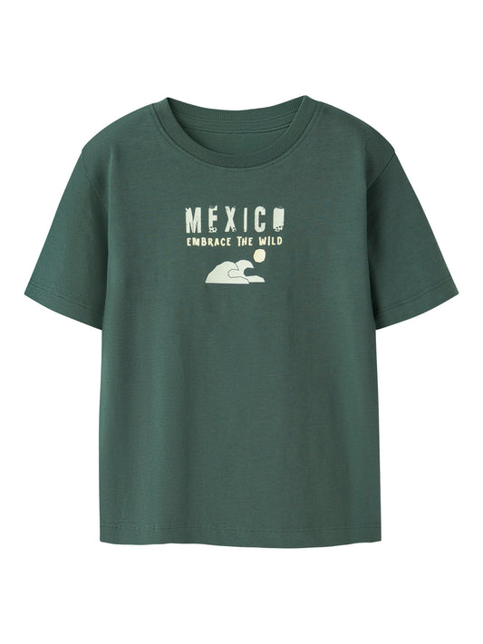Mörk grön kortärmad t-shirt till pojke. T-shirt med Mexico karta, ekologiska barnkläder från Name it.
NMMHAYDE SS NREG TOP BOX
13255657