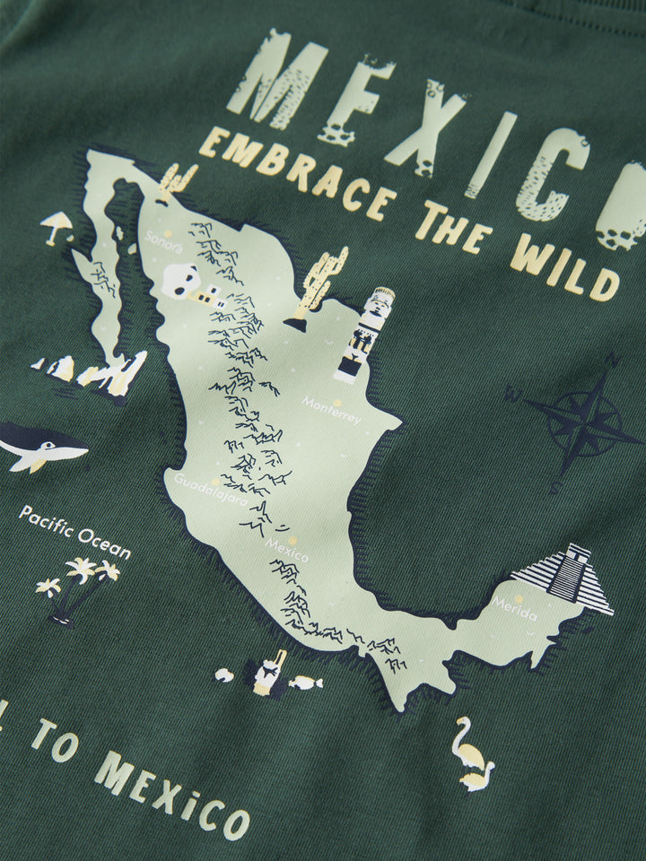 Mörk grön kortärmad t-shirt till pojke. T-shirt med Mexico karta, ekologiska barnkläder från Name it.
NMMHAYDE SS NREG TOP BOX
13255657